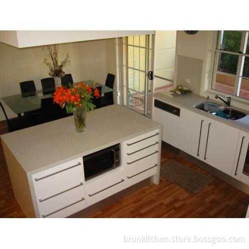 Thermoformed PVC Vinyl Contemporary Kitchen Cabinet